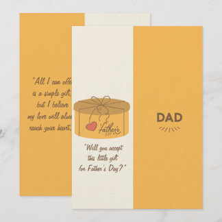 Carte cadeau minimale et mignonne pour la fête des