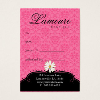 Carte cadeau mode Jolie chaussures robe rose noir