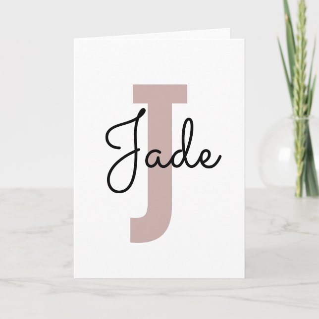 Carte Cadeau Monogramme personnalisé pour les noms comme (Devant)