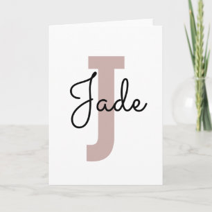 Carte Cadeau Monogramme personnalisé pour les noms comme