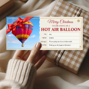 Carte cadeau Noël Montgolfière