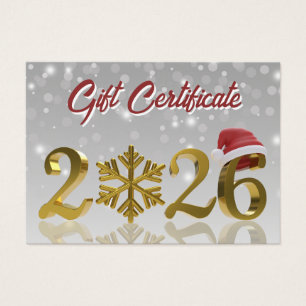 Carte Cadeau Or Grand 2026 Nouvel An