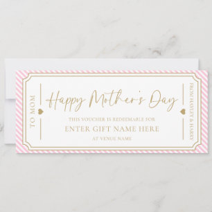 Carte cadeau Pale Pink Happy Mother's Day