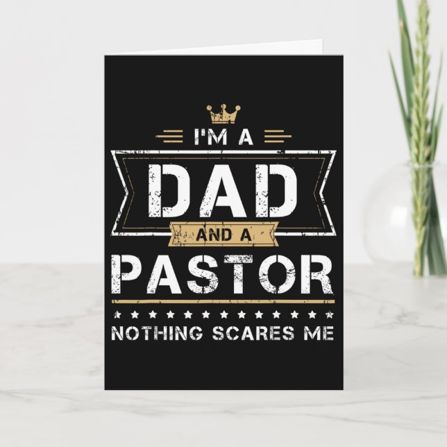 Carte Cadeau Papa et Pasteur Rien ne me fait peur  (Devant)