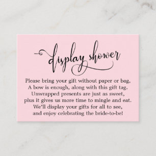 Carte cadeau Pastel Pink Display Fête des mariées