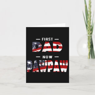 Carte Cadeau père Mens - Premier papa maintenant Pawpaw 