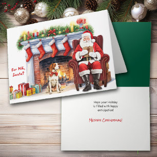 Carte cadeau père Noël Brittany Chien de vacances