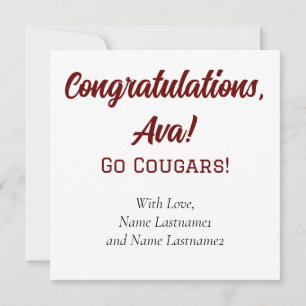 Carte cadeau personnalisée College of Charleston