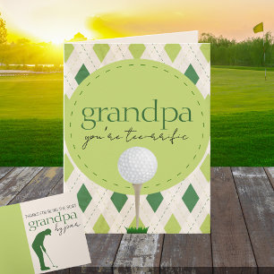 Carte Cadeau pliable de golf Argyle personnalisé Tee-rri