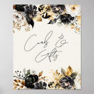 Carte cadeau poster Fleur de l'or noir pour 60e an