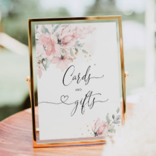 Carte cadeau Poster floral rose tendre