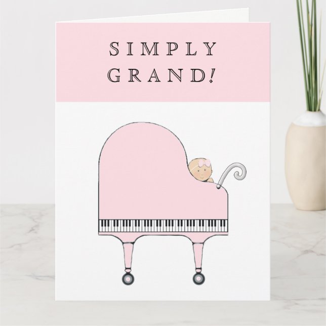 Carte Cadeau pour Bébé Fille (Devant)
