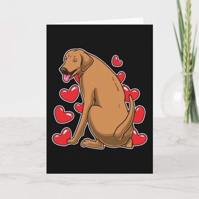 Carte Cadeau pour chien Rhodesian Ridgeback Ida (Devant)