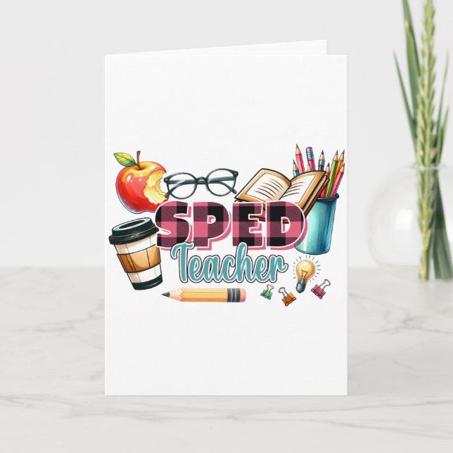 Carte Cadeau pour Enseignant | Enseignant Spécialisé (Devant)