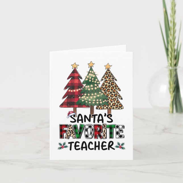 Carte Cadeau pour Enseignant | L'enseignant préféré du P (Devant)