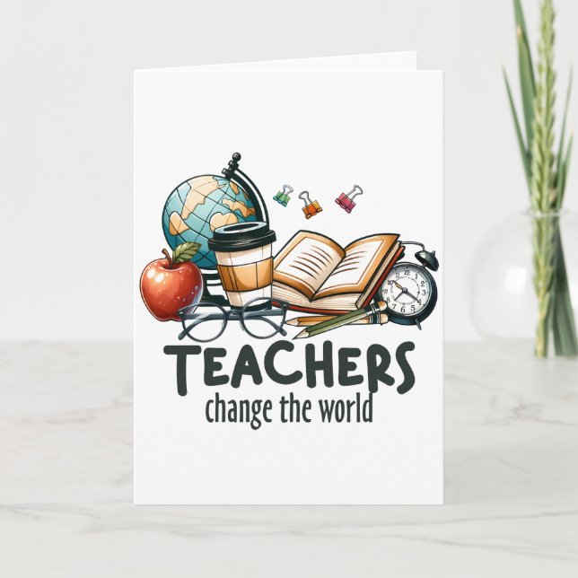 Carte Cadeau pour Enseignant | Les Enseignants Changent  (Devant)