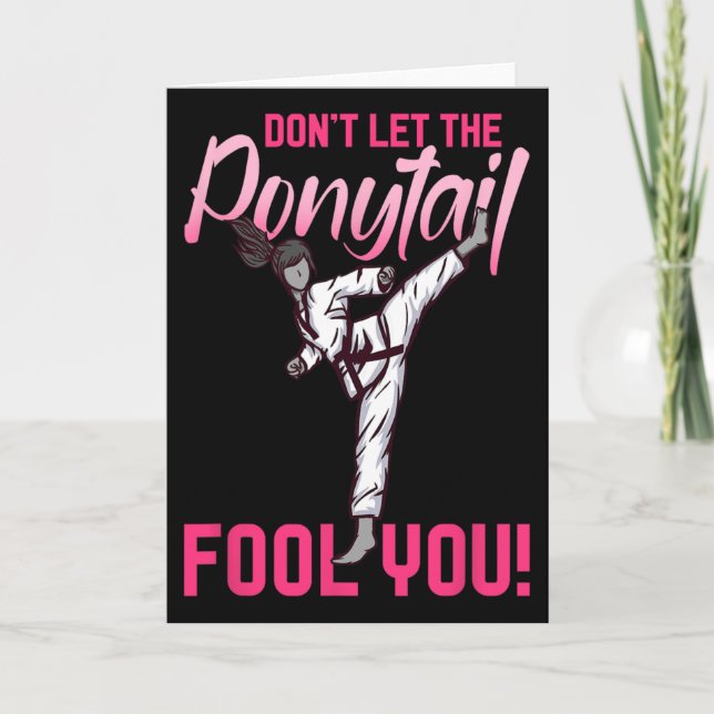 Carte Cadeau pour filles de karaté Taekwondo  (Devant)