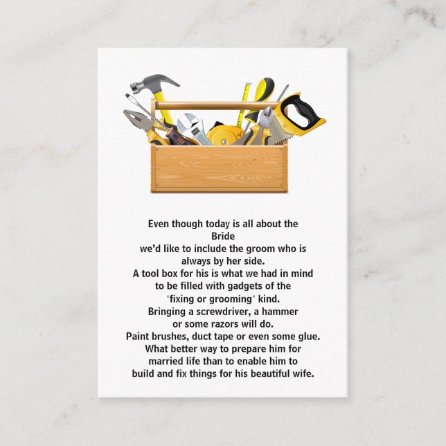 Carte cadeau pour Groom | Invitation de douche nup (Devant)