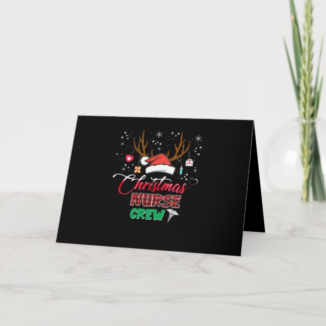 Carte Cadeau pour infirmière | Équipe de Noël infirmière (Devant)