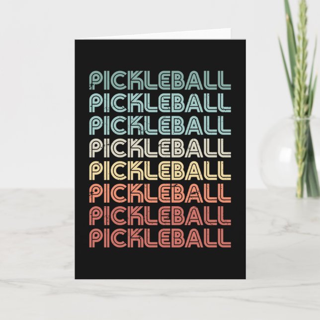 Carte Cadeau pour joueur de Pickleball Rétro Vintage (Devant)