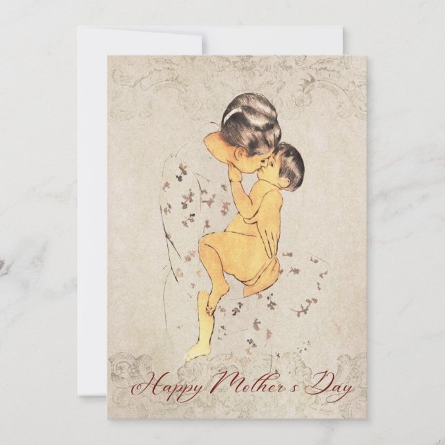 Carte cadeau pour la Fête des Mères/Maman et Fils  (Devant)