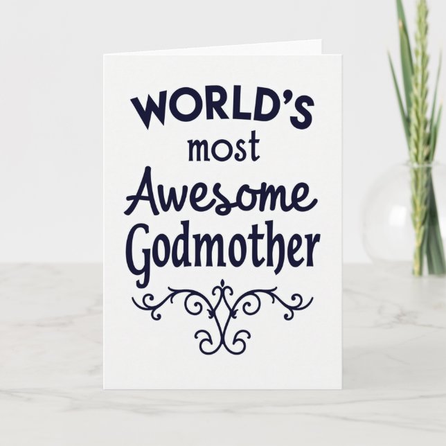Carte Cadeau pour la Marraine la Plus Géniale (Devant)