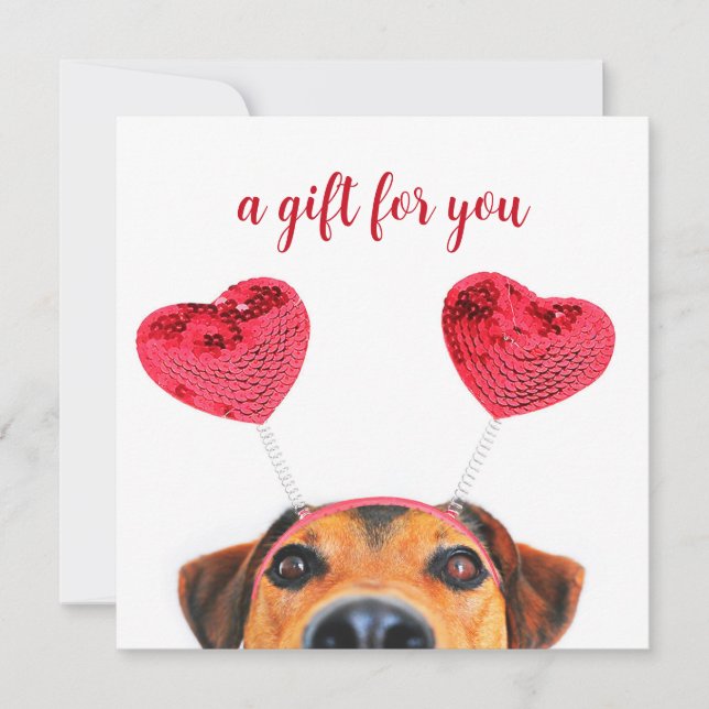 Carte cadeau pour le chien de la Saint Valentin jo (Devant)
