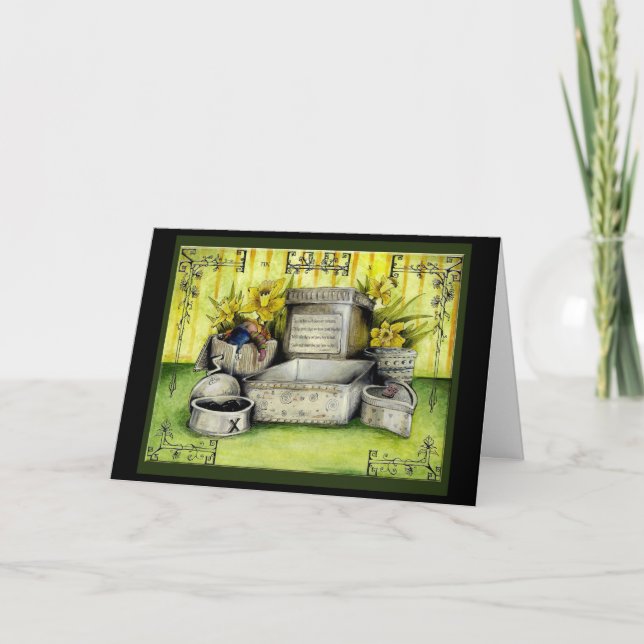 Carte cadeau pour les 10 ans de mariage. (Devant)