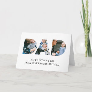 Carte Cadeau pour papa personnalisé avec nom et photo po