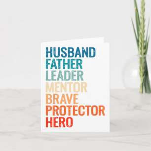 Carte Cadeau pour papa pour hommes vintage mari rétro pa