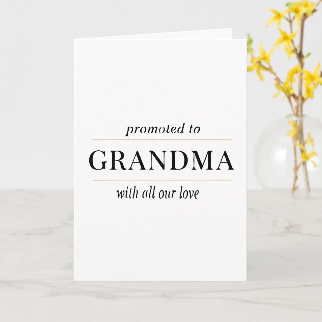 Carte Cadeau pour une nouvelle grand-mère (Fleur jaune)