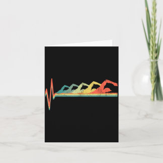 Carte Cadeau Rétro Battement de Coeur de Nageur