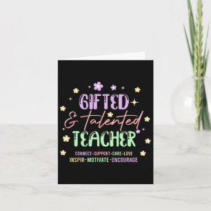 Carte Cadeau Rétro Groovy Doué Et Talentueux Enseignant