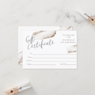 Carte cadeau rose Gold Beige Business