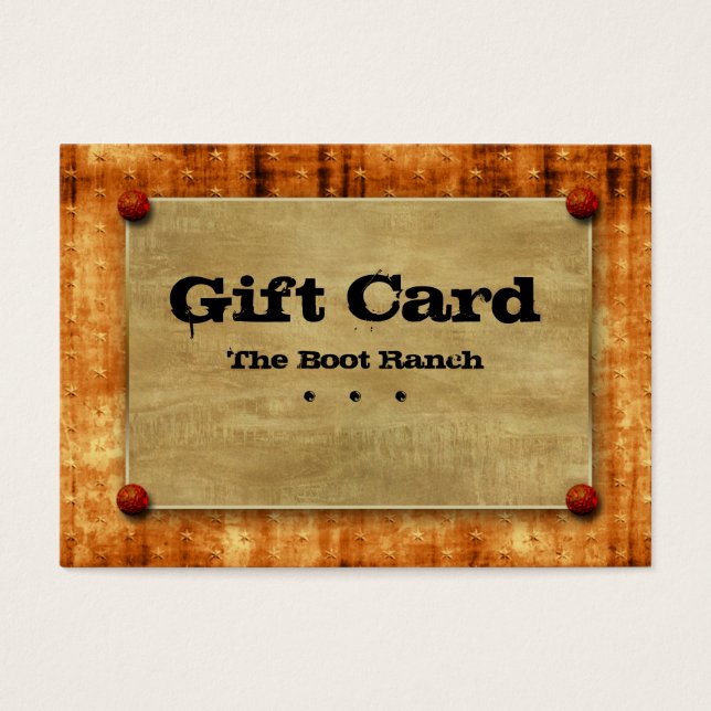 Carte cadeau rouille Denim Texas Star (Devant)
