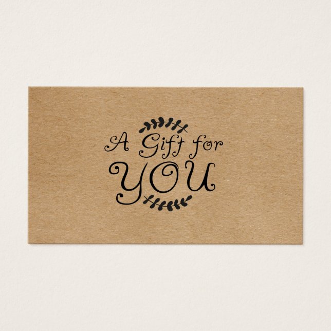 Carte cadeau Rustic Kraft (Devant)