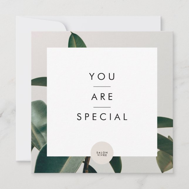 Carte cadeau Salon Ligne minimaliste moderne (Devant)