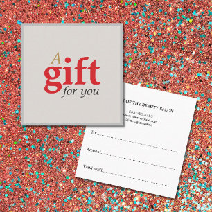 Carte cadeau Simple Elegant Beauty Salon