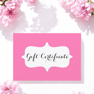Carte cadeau simple Pink Business