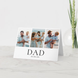 Carte Cadeau souvenir de collage photo pour papa