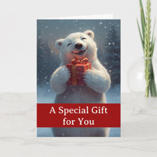 Carte Cadeau spécial de Noël pour vous avec ours polaire