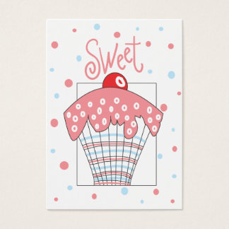 Carte cadeau sucré avec cupcake et pois