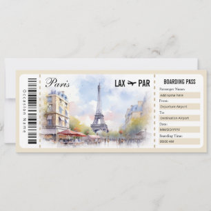 Carte Cadeau Surprise Paris Boarding Pass Inv