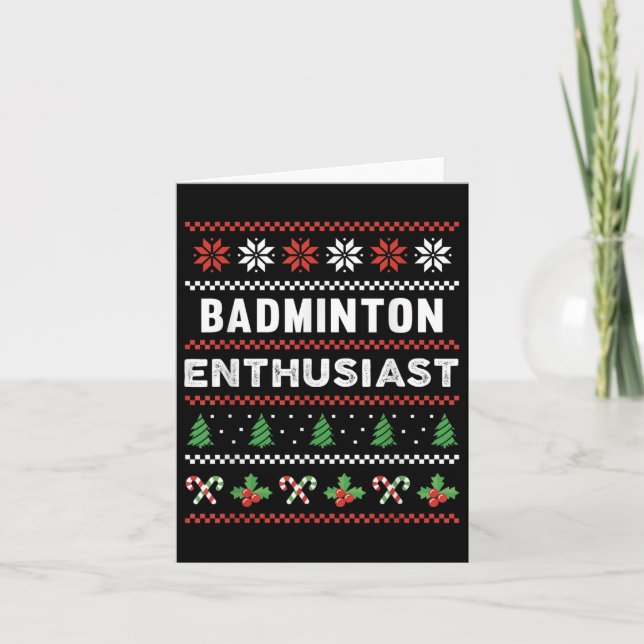 Carte Cadeau Sweats Pyjama Enthousiaste de Badminton  (Devant)