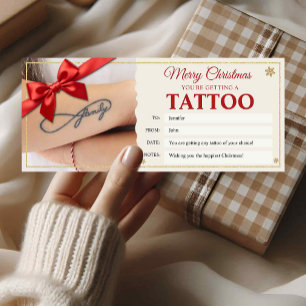 Carte Cadeau Tatouage Étoile de Noël Surprise