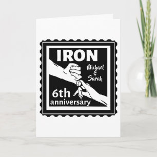 Carte cadeau traditionnel de 6e anniversaire de mariage