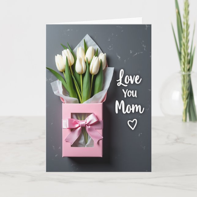 Carte Cadeau Tulipe Love You Maman (Devant)