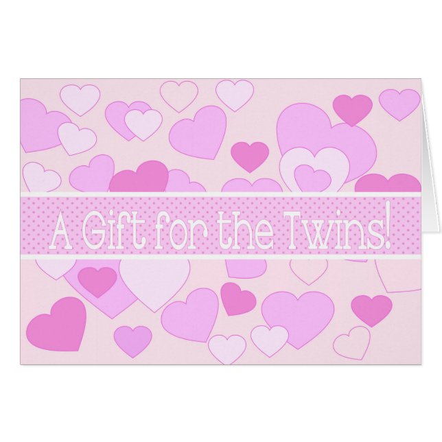 Carte cadeau Twins Baby shower (Devant Horizontal)