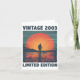 Carte Cadeau vieux de 22 ans 2003 Pêcheur Pêcheur Poisso