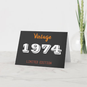 Carte cadeau vintage 1974 - Edition limitée 52e